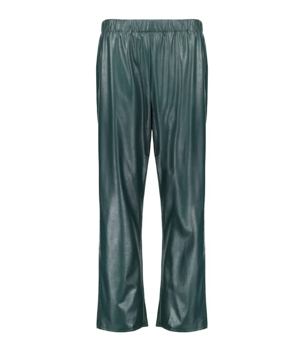 MM6 Maison Margiela Pantalon Cuir Vert 1