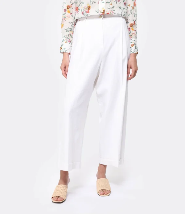 Momoni Pantalon Grecale Blanc 4