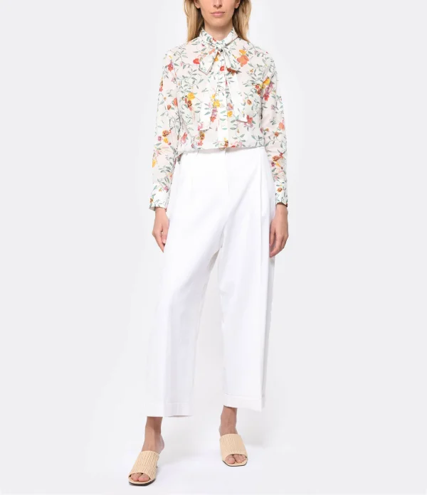 Momoni Pantalon Grecale Blanc 3