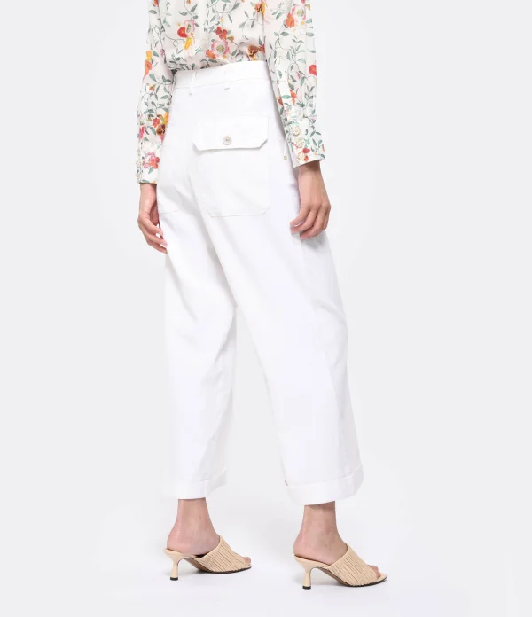 Momoni Pantalon Grecale Blanc 5