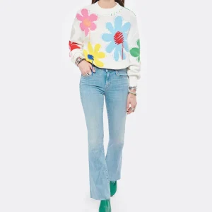 MOTHER Jean The Weekender Fray Denim Sweat Dreams 13