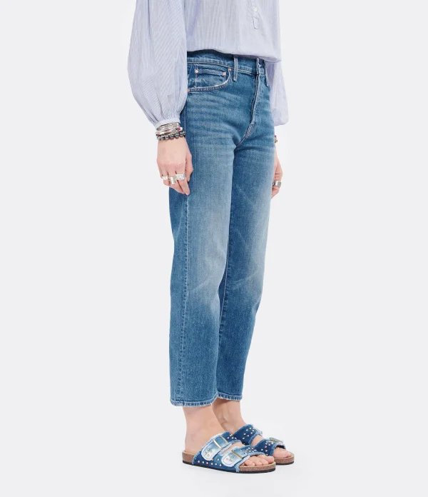 MOTHER Jean The Ditcher Crop Denim Running With Scissor 5