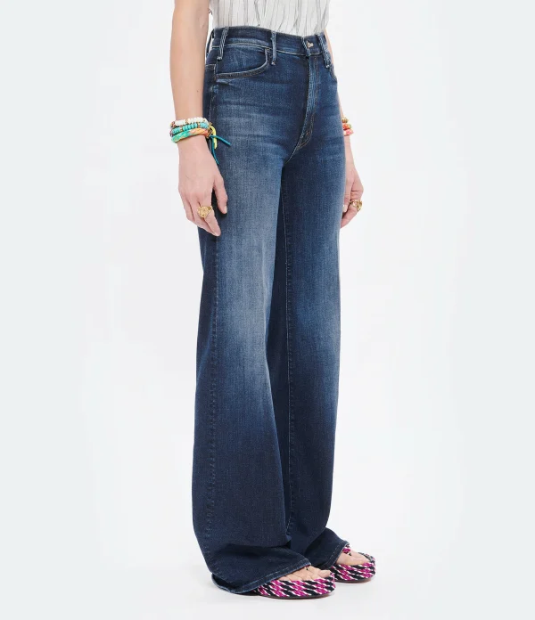 MOTHER Jean The Hustler Roller Heel Denim High Fidelity 5