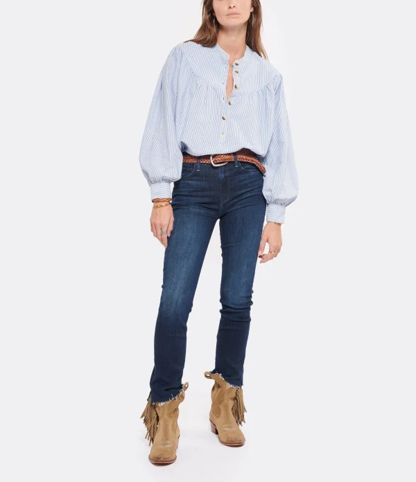 MOTHER Jean The Rascal Ankle Snippet Denim Freebird 6