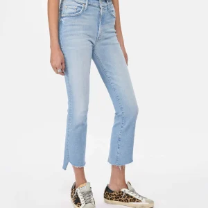 MOTHER Jean The Insider Crop Step Fray Denim Bleu Limited 13