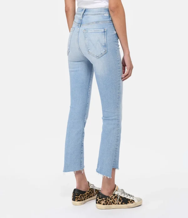 MOTHER Jean The Insider Crop Step Fray Denim Bleu Limited 6