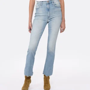 MOTHER Jean The Hustler Ankle Fray Denim Bleu Crossroads 16