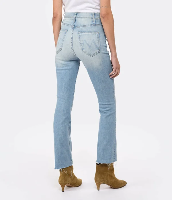 MOTHER Jean The Hustler Ankle Fray Denim Bleu Crossroads 6