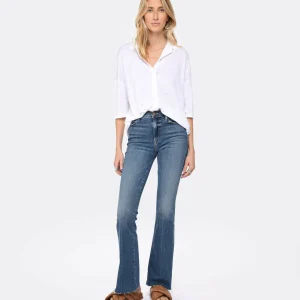 MOTHER Jean The Weekender Fray Jean Denim Bleu Walking On Coals 11