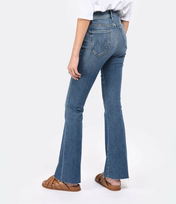 MOTHER Jean The Weekender Fray Jean Denim Bleu Walking On Coals 6