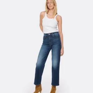 MOTHER Jean The Rambler Zip Ankle Superior Denim Bleu Let’S Wine About It 15