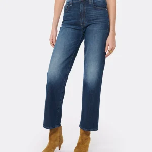 MOTHER Jean The Rambler Zip Ankle Superior Denim Bleu Let’S Wine About It 9