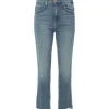 MOTHER Jean The Insider Crop Step Fray Denim Scenic Route 8