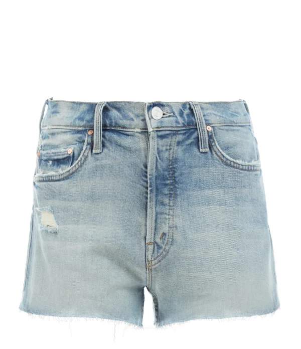 MOTHER Short The Tomcat Kick Fray Denim True Confession 1