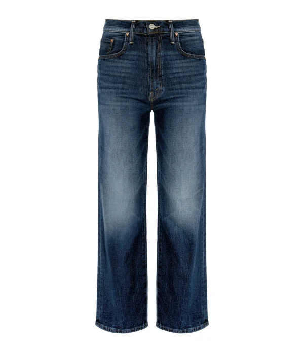 MOTHER Jean The Rambler Zip Ankle Superior Denim Bleu Let’S Wine About It 1