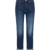 MOTHER Jean The Scrapper Cuff Ankle Fray Superior Denim Bleu Let’S Wine About It 22