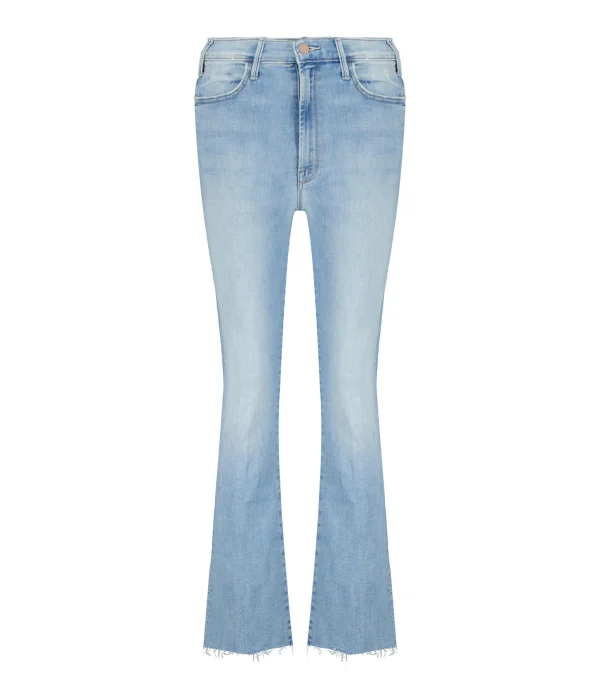 MOTHER Jean The Hustler Ankle Fray Denim Bleu Crossroads 1