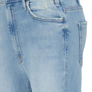 MOTHER Jean The Hustler Ankle Fray Denim Bleu Crossroads 12