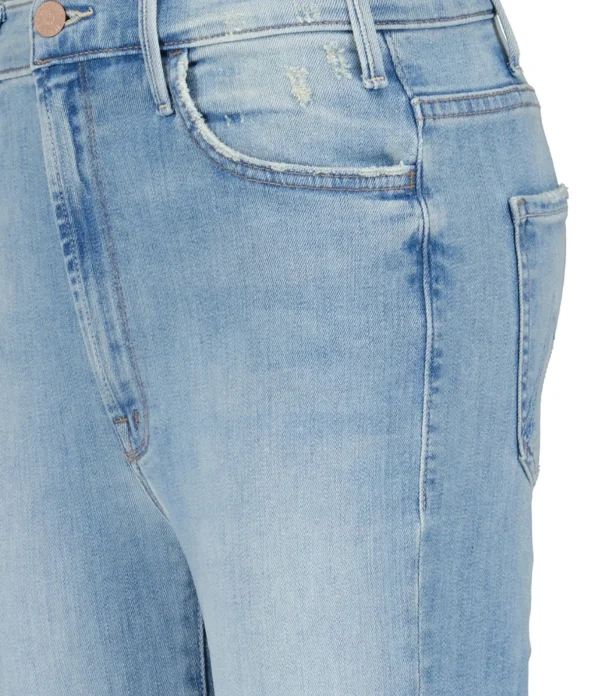 MOTHER Jean The Hustler Ankle Fray Denim Bleu Crossroads 3