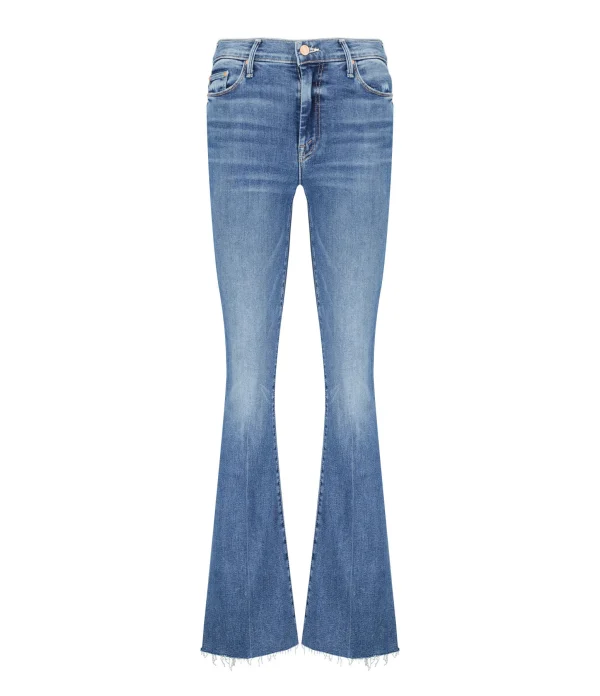 MOTHER Jean The Weekender Fray Jean Denim Bleu Walking On Coals 1