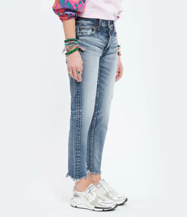 MOUSSY VINTAGE Jean Merry Tapered Denim Bleu 5