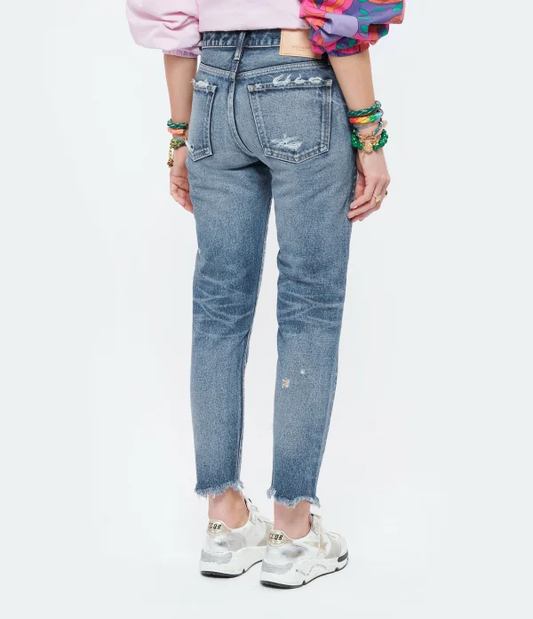 MOUSSY VINTAGE Jean Merry Tapered Denim Bleu 6