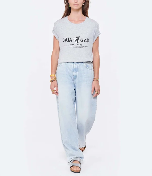 MOUSSY VINTAGE Jean Blue Villas Wide Denim Bleu Clair 6