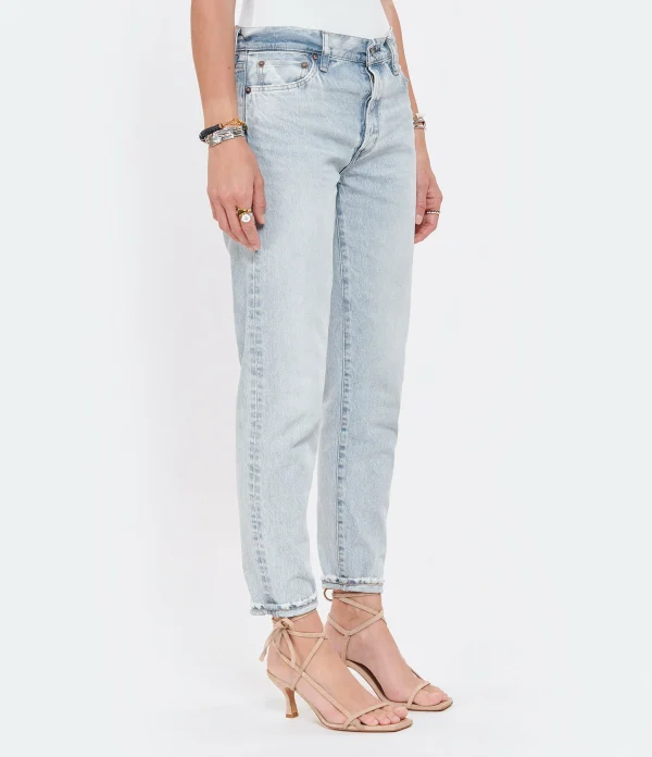 MOUSSY VINTAGE Jean Naval Tapered Denim Bleu Clair 7