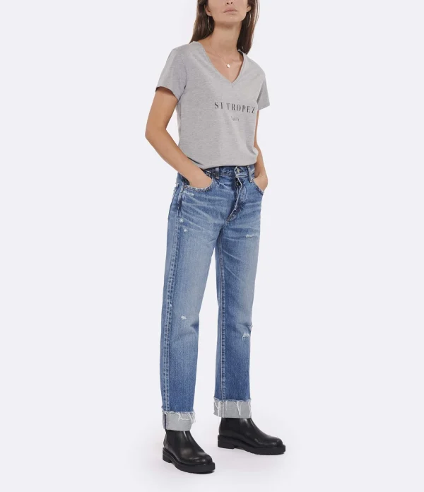 MOUSSY VINTAGE Jean Franconia Straight Denim Bleu 4