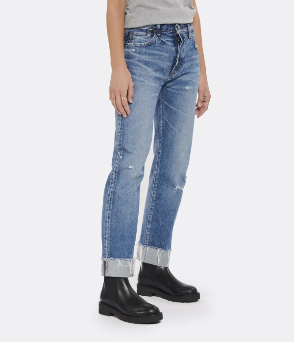 MOUSSY VINTAGE Jean Franconia Straight Denim Bleu 5