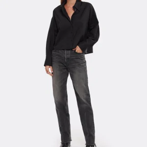 MOUSSY VINTAGE Jean Ashleys Wide Straight Denim Noir 30