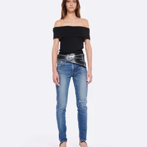 MOUSSY VINTAGE Jean MV Edgerton Skinny-L Denim Bleu Foncé 11