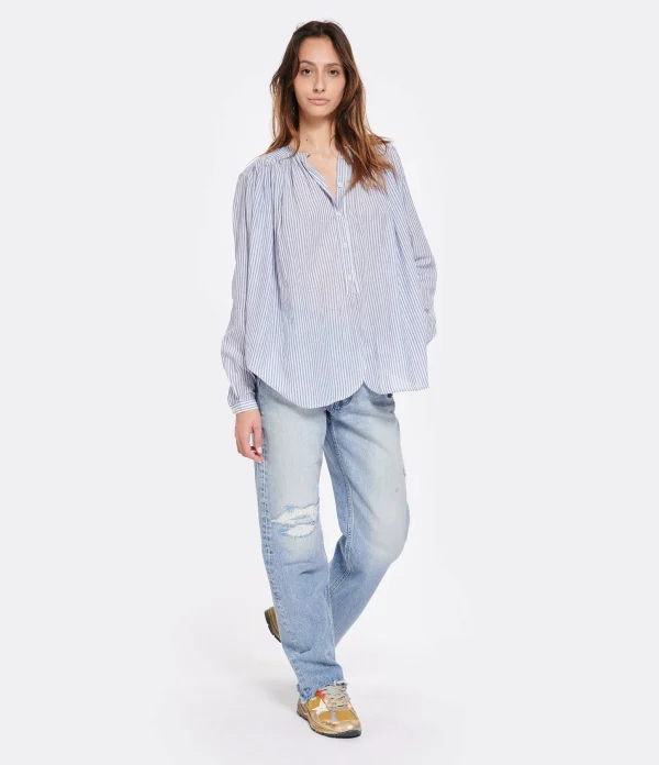 MOUSSY VINTAGE Jean MV Brighton Wide Straight Denim Bleu Clair 4