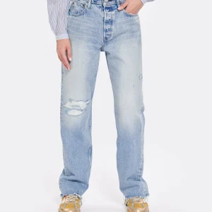 MOUSSY VINTAGE Jean MV Brighton Wide Straight Denim Bleu Clair 15