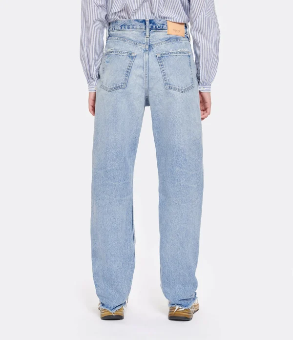 MOUSSY VINTAGE Jean MV Brighton Wide Straight Denim Bleu Clair 6