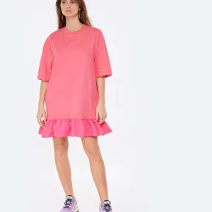 MSGM Robe Coton Fuschia 10