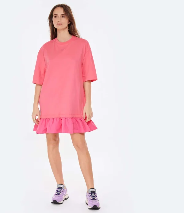 MSGM Robe Coton Fuschia 4