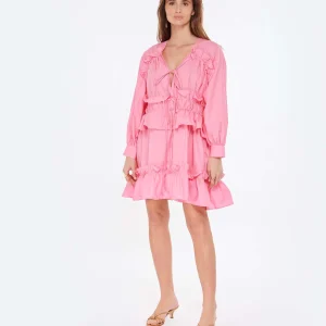 MSGM Robe Coton Rose 10