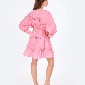 MSGM Robe Coton Rose 12