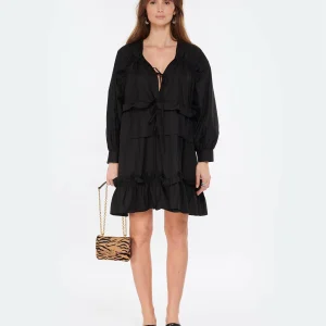 MSGM Robe Coton Noir 10