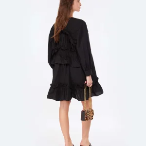 MSGM Robe Coton Noir 12