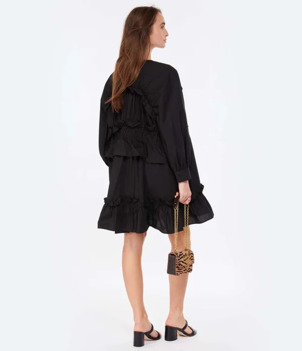 MSGM Robe Coton Noir 5