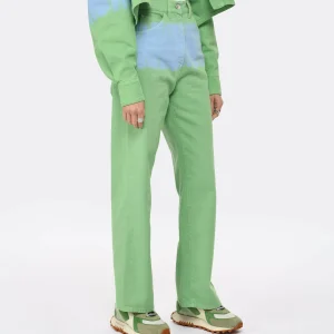 MSGM Pantalon Coton Vert 13