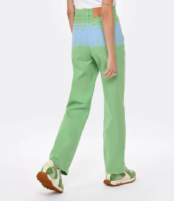 MSGM Pantalon Coton Vert 6