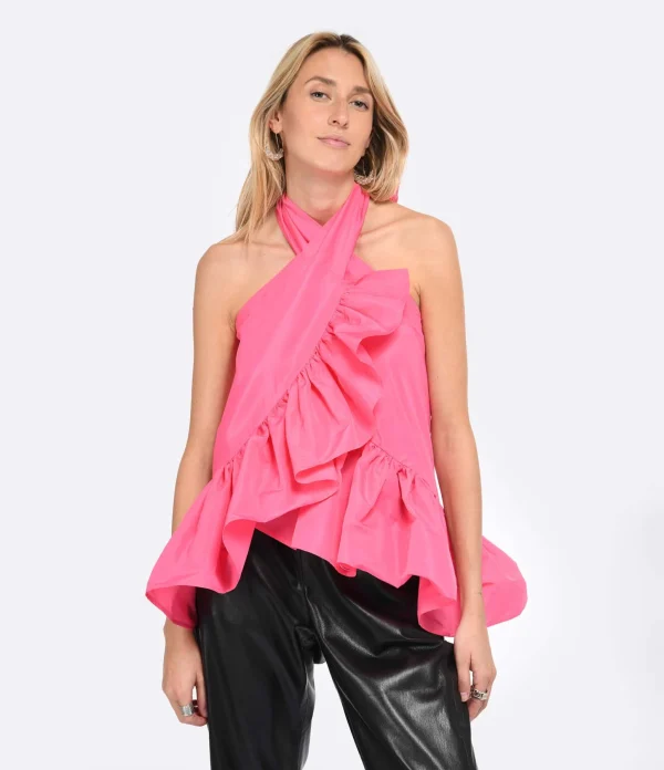 MSGM Top Rose Vif à Nouer 3