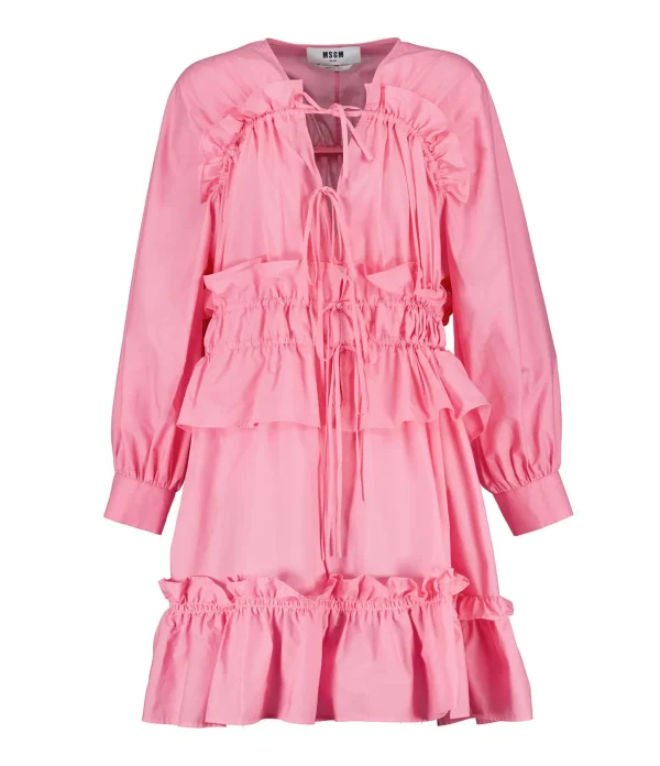 MSGM Robe Coton Rose 1