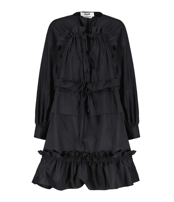 MSGM Robe Coton Noir 1