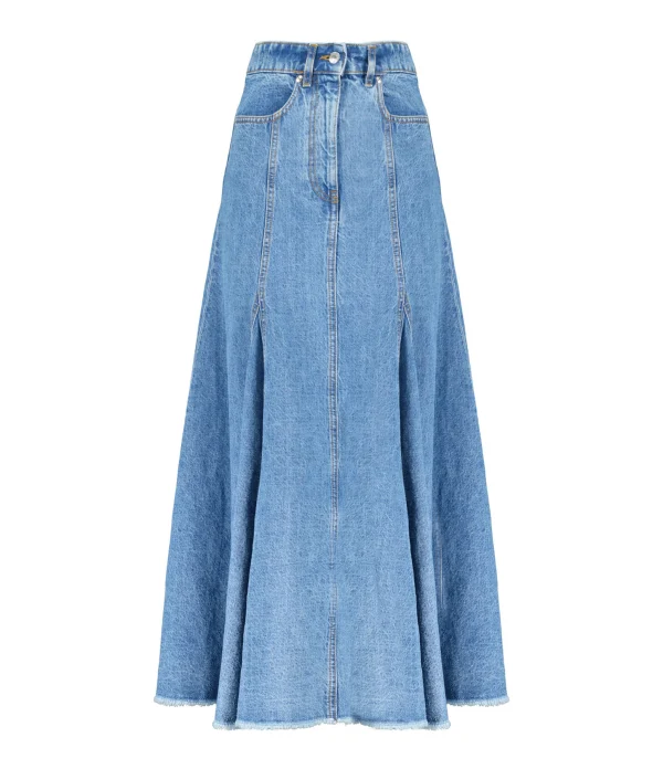 MSGM Jupe Coton Bleu 1