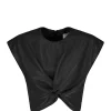 MSGM Top Noir Simili Cuir 19