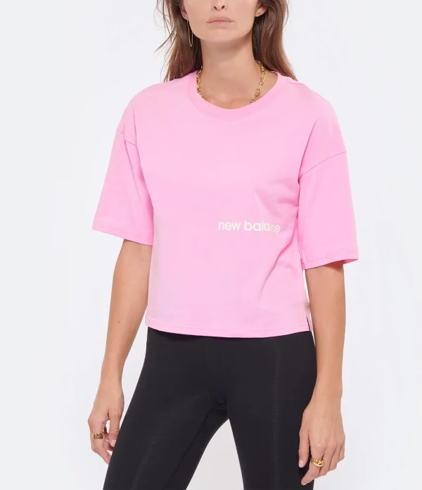 New Balance Tee-shirt NB Essentials Graphic Coton Orbit Pink 4